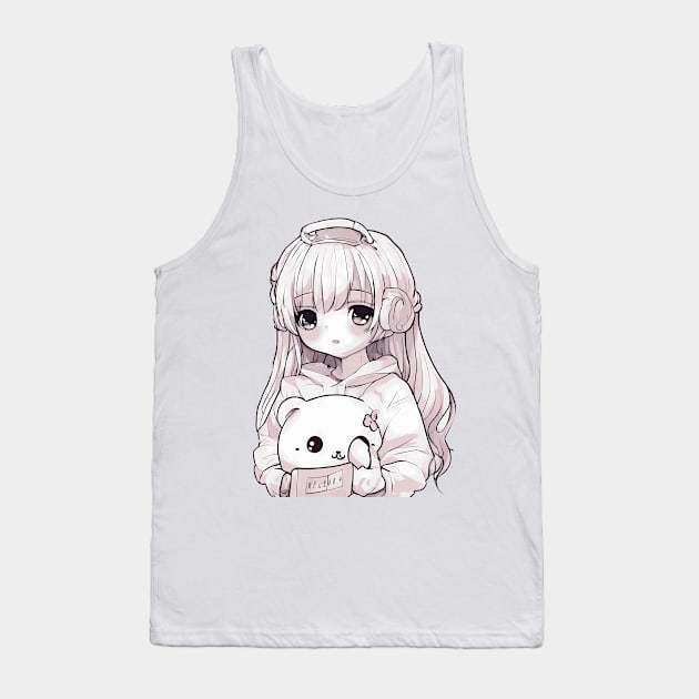 Kawaii Anime Girlfriend Tank Top by animegirlnft